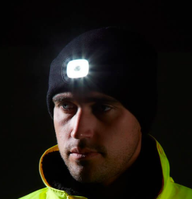 PORTWEST RECHARGEABLE LED HEADLIGHT BEANIE