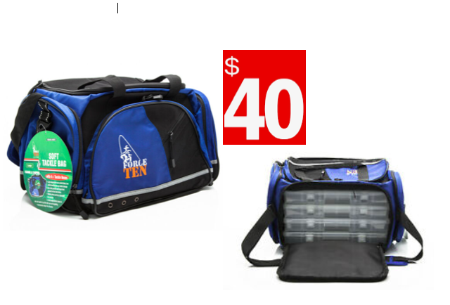 WTF DEAL – LARGE SOFT TACKLE BAG PLUS 4 TACKLE TRAYS $39.99!!! WTF!!! –  Fishing R Us