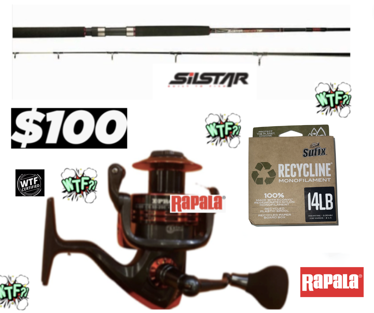 WTF DEAL – SILSTAR POWERTIP EXTREME 10FT 6-8 KG / RAPALA XPRO 50