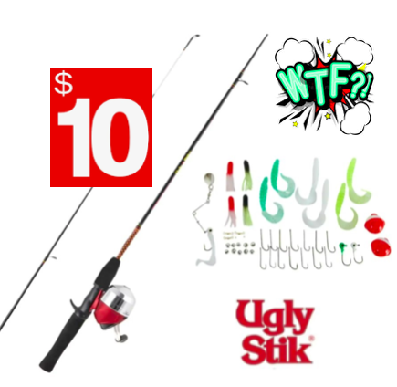 WTF DEAL - Ugly Stik Complete Spincast 44pc Kit (RRP $99) NOW $10  !!!!WTFFFFF!!!
